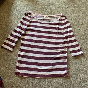 Maroon Striped Long Sleeve